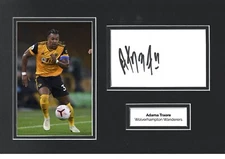 Adama Traore Signed 12x8 Photo Display Wolverhampton Wanderers Autograph COA