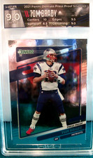 2021 DONRUSS TOM BRADY PRESS PROOF SILVER #'S MATCH 12/100 1/1 HGA 9 MINT