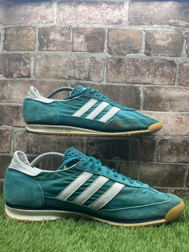 Adidas SL72 Originals UK 11 Mens Trainers - Emerald Green/White - Picture 2 of 12