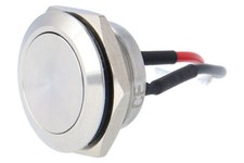 LED Taster flache Ausführung 19 mm verschiedene Farben mit Anschlusskabeln