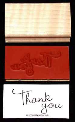 Thank you Single Stamp from Stampin Up Much Appreciated Set HTF New Unmounted