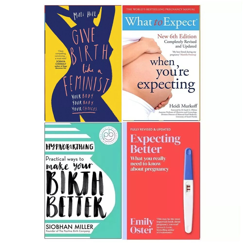 What to Expect, Give Birth Like, Hypnobirthing, Expecting Better 4 Books Set
