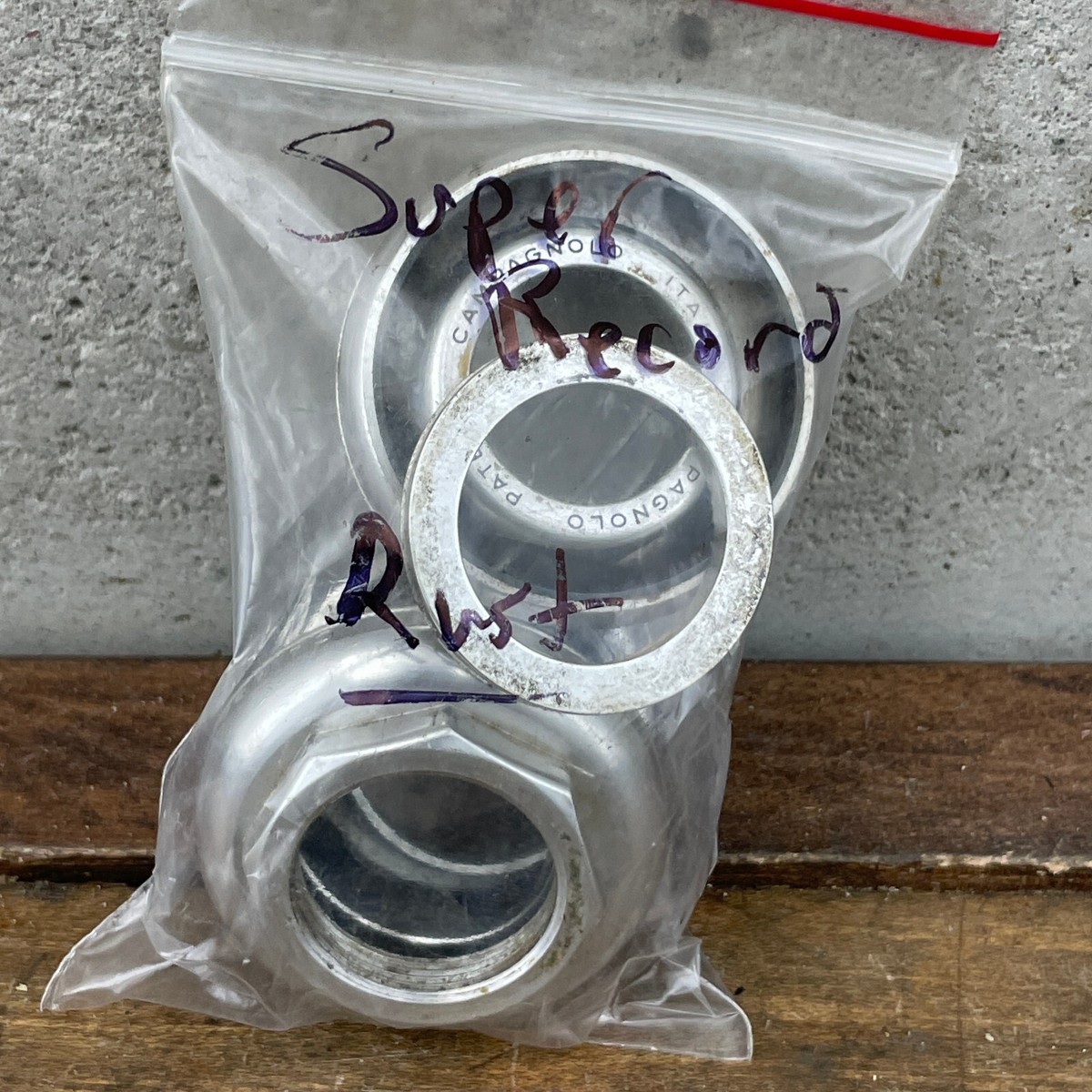 パーツ CAMPAGNOLO - HEADSET - SILVER Vintage Campagnolo Super Record Headset Italian Alloy Spacer