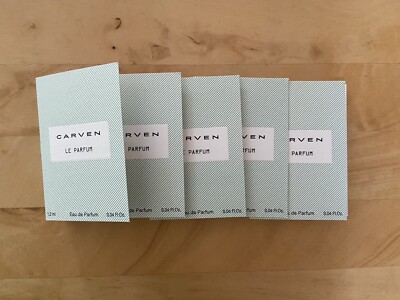 5x CARVEN LE PARFUM eau de parfum .2 oz total .04 oz each fragrance mini sample