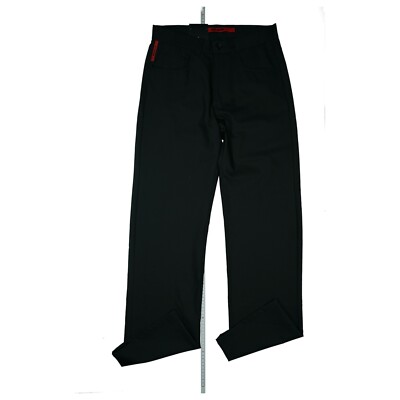 Signum Bono Mens Jeans Casual Chino Stretch Trousers Thin M W31 L32 Black NEW