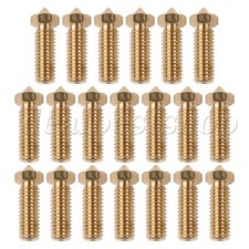 20x Brass Extruder Nozzle M6 Thread 0.4mm for 3D Printer 1.75mm Filament
