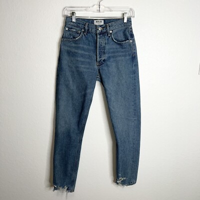 Agolde Jeans Women Size 25 Feel Good Jamie high rise Tapered Distressed B22