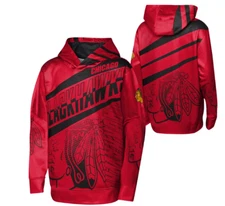 NHL Youth Chicago Blackhawks Home Ice Red Pullover Hoodie - Large