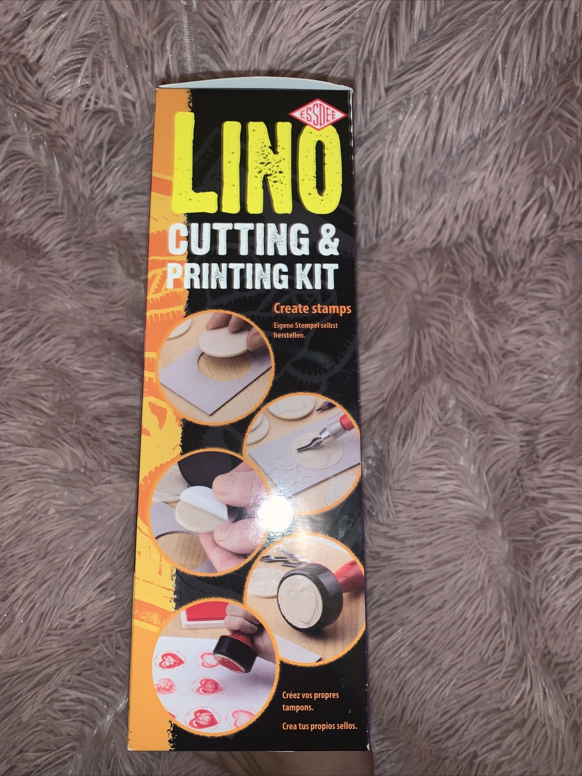 ESSDEE LINO CUTTING & PRINTING CRAFT KIT 23 PIECES SET CREATE STAMPS