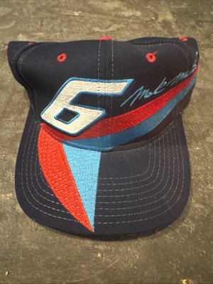 Vintage Mark Martin Nutmeg Mills Racing Hat SnapBack Adjustable Preowned
