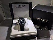 HAUREX ITALY Vivace Black Dial Black Rubber Strap Unisex Watch HAU1D371DNN