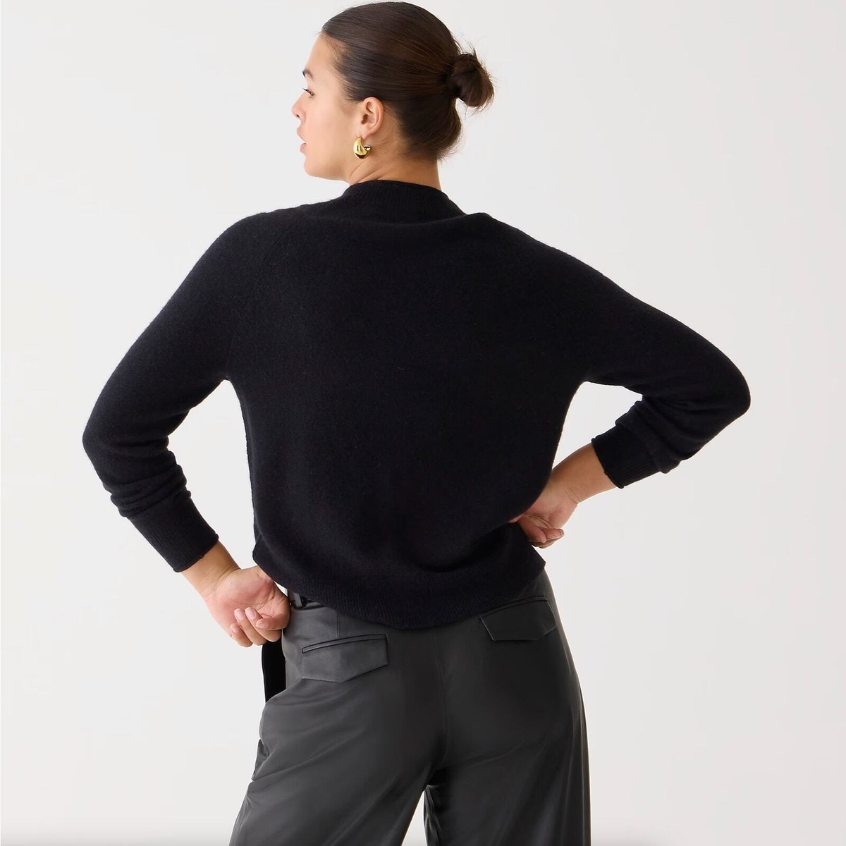 J. CREW Rollneck Sweater in Supersoft Yarn Black {3R50} | eBay