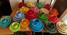 Choice Homer Laughlin China Co. Fiesta Ware Sets: Dinner/Saucer/Cup/Platter/Bowl