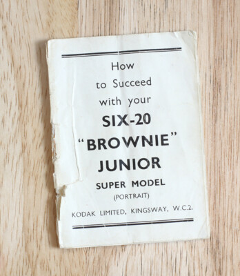 たかさん専用 KODAK LONDON SIX-20 BROWNIE JUNIOR SUPER INSTRUCTION BOOK
