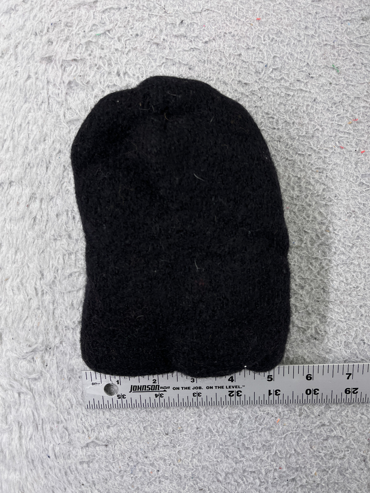 Beanie Toque Youth Toddler One Size Black Knit 100% Wool Warm Winter Snow Ski-image