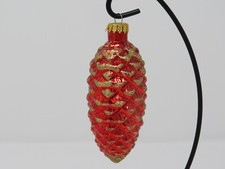 Blown Mercury Glass Red Pinecone Tree Ornament