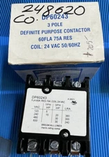 248620 Miller Replacement 24 Volt Ac Contactor rated 60 Amp 3 Pole New MM 350P