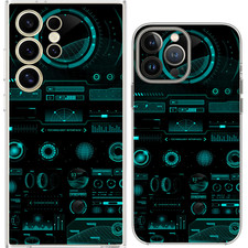 Digital Tech HUD Interface Control Case Cover Silicone / Shockproof / MagSafe