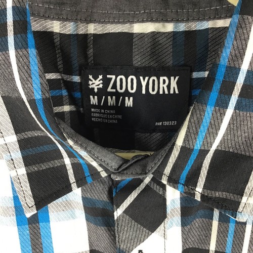 Zoo York Men's Button-Up Shirts M, Medium Short Sleeve Plaid Streetwear - Picture 5 of 12