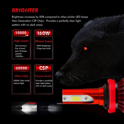 880 881 886 893 899 894 LED headlight HID Bulbs Lights 120W 12800lm of Xentec - Picture 5 of 12
