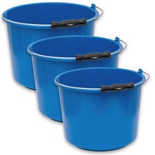 Baueimer Mörteileimer Wassereimer Putzeimer Kübel Eimer Blau mit Kunststoffgriff