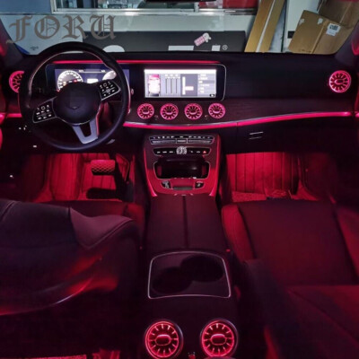 8PCS 64 Colors AC Vent Ambient Light For Mercedes Benz E-Class