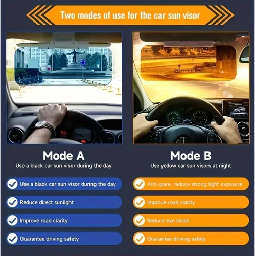 Car Sun Visor Extension Car Anti Glare Driving HD Tac Visor Unversisal Day&Night - Picture 10 of 24