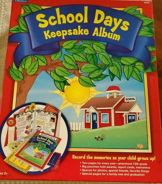 Lakeshore School Days Keepsake Album Scrapbook Preschool 12th Grade eBay