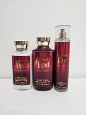 3PC Bath Body Works Forever Red Mist, Body Wash Lotion Set New