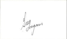 Greg Louganis Signed Auto 3x5 Index Card Olympic Diver