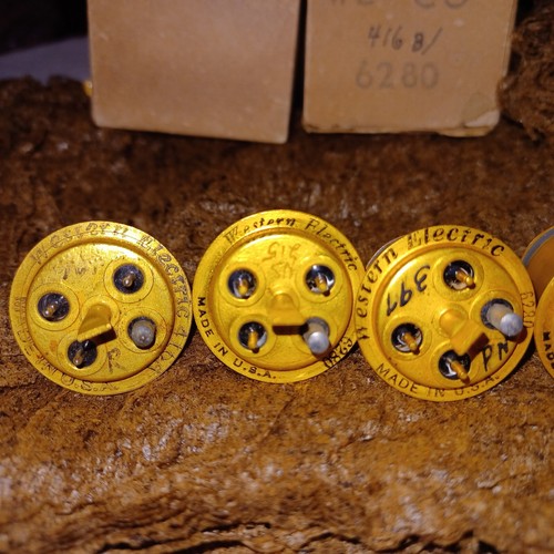 FOUR(4) WESTERN ELECTRIC 416A 416B 6280 Gold Planar Triode Tubes - Picture 5 of 24
