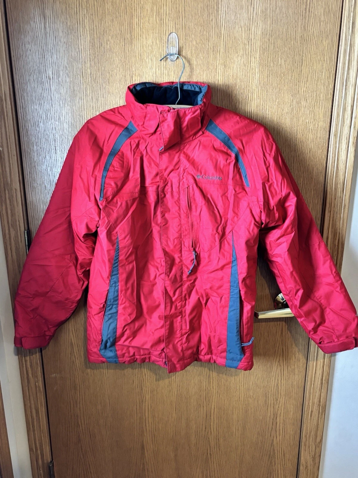 Columbia Boys Winter Jacket Red Size 14-16 Omnitech
