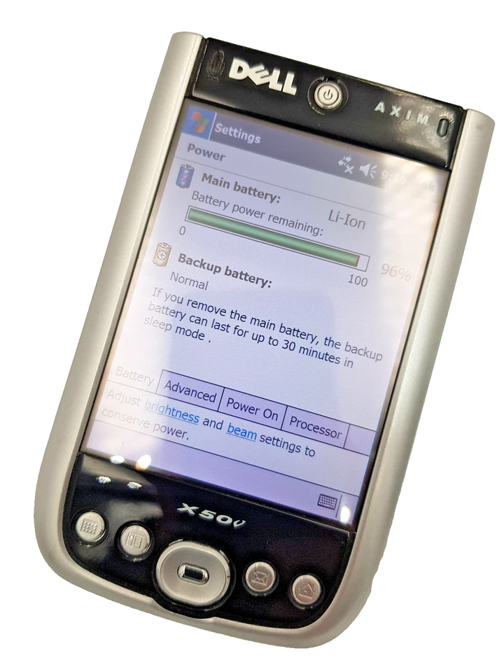 Dell Axim X50v PDA Pocket PC Windows Mobile Personal Digital Assitant Intel PXA - Image 2 of 4