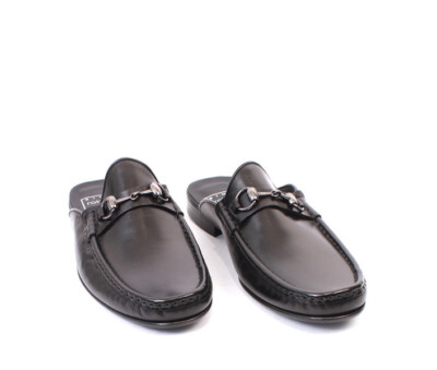 Roberto Serpentini 17247 Black Leather Slides Comfort Mules Sandals Roberto Serpentini Men main image 4