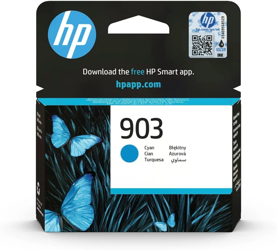 HP 903 cartouche d'encre Cyan authentique T6L87AE (TVA incluse) - Photo 1/1