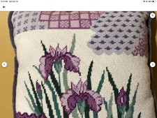 French Country Floral Needlepoint Pillow