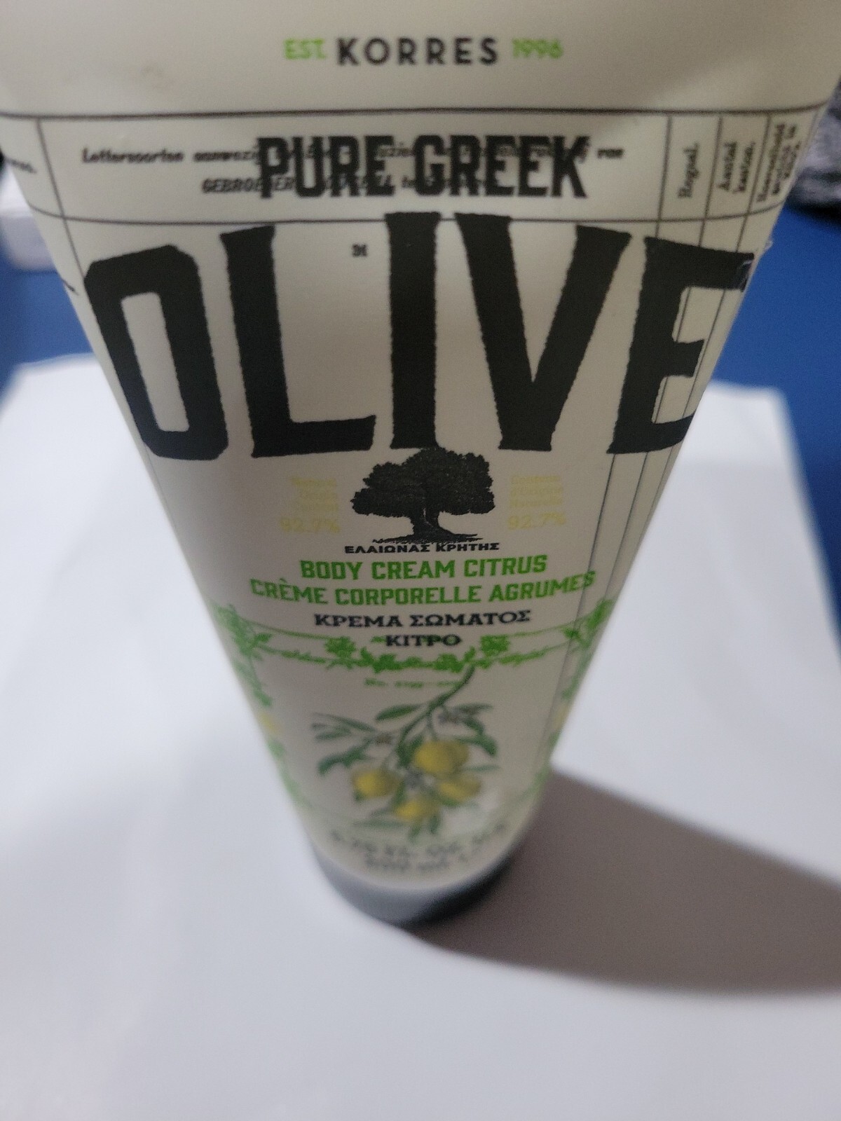 Korres Pure Greek Olive Oil & Citrus Body Cream 6.76 fl oz Brand
