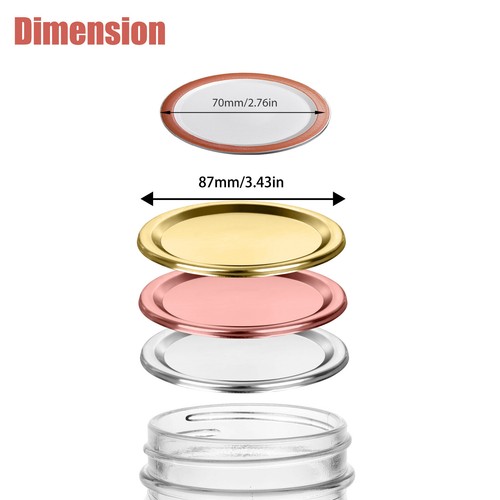 24PCS 87/70mm Regular Wide Mouth Canning Lid Mason Jar Leakproof Durable Reused - Picture 8 of 16