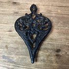 Vintage Antique Wilton Marked Cast Iron Heart Trivet Kitchen Decor
