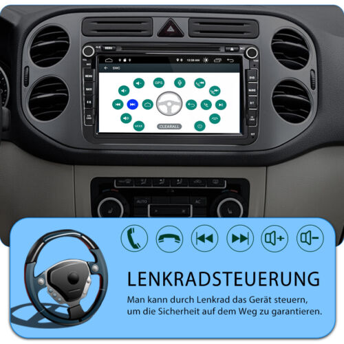 8''Autoradio 2Din Android 10 GPS Navi BT DAB+ Für GOLF 5 PASSAT POLO TIGUAN SEAT - Bild 7 von 11