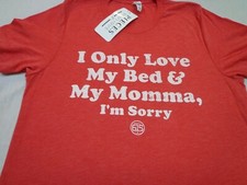 Camiseta Project 615 'Only Love My Bed & Mommy, I'm Sorry' roja jaspeada mediana