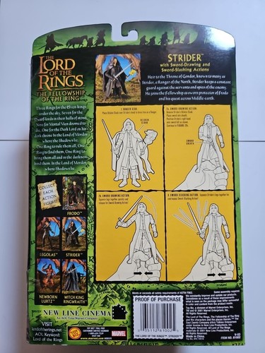 Figura de acción Toy Biz El Señor de los Anillos La Comunidad del Anillo Strider 2001 - Imagen 5 de 10