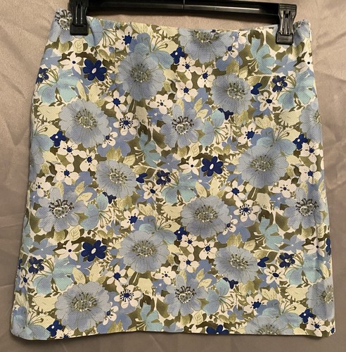 VTG Jaclyn Smith Pencil Skirt Floral Knee Length Women’s 12 Cotton Stretch - Picture 2 of 9