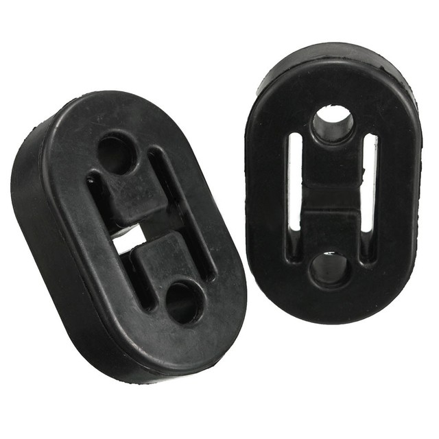 2x Car Rubber Exhaust Hanger Pipe Mount Mounting Bracket 11mm Holes