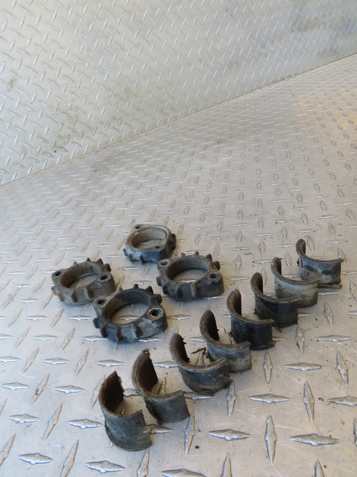 1983 83 KAWASAKI KZ550A KZ 550A 550 EXHAUST MUFFLER HEADER MOUNT COLLARS CLAMPS - Image 2 of 4