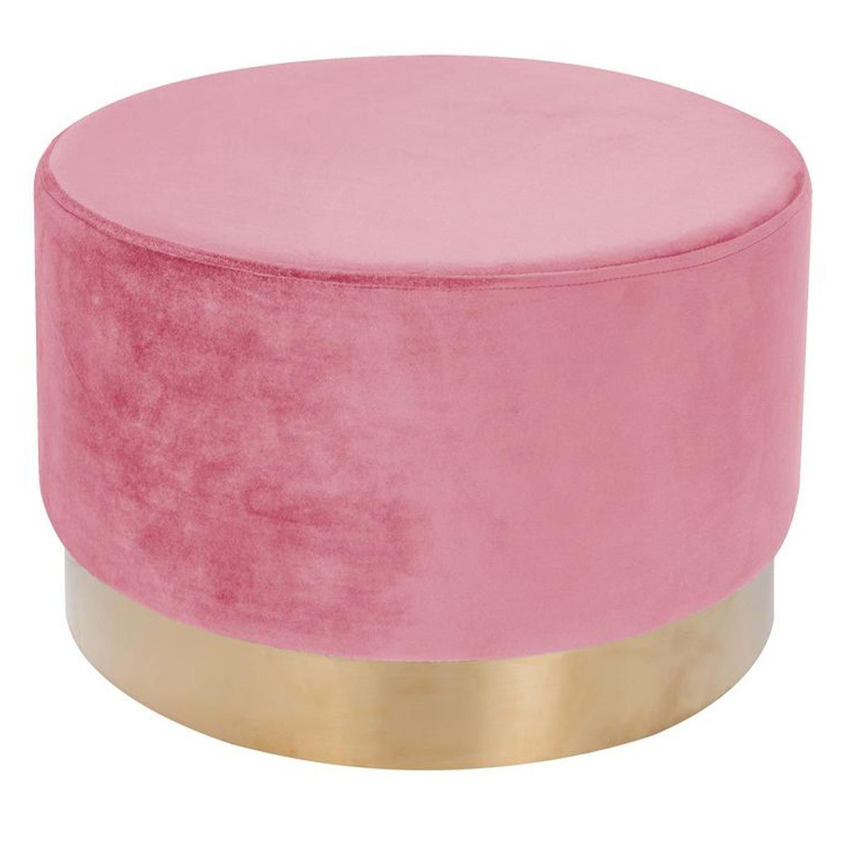 Pouf rond déco Nano rose foncé pour coin lecture chaleureux