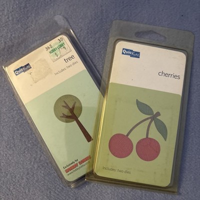 New 2 sets Quickutz Die Cuts Tree & Cherries Hobby Quick Kutz