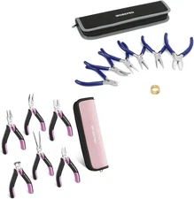 WORKPRO 7-Piece Jewelry Pliers Set & 6-Piece Mini Blue,pink 