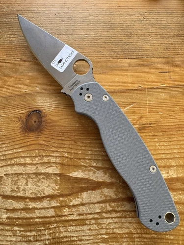Spyderco Para 2 Dark Gray G-10 (3.4" Stonewash Maxamet) C81GPDGY2 Factory 2nd