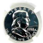1958 Proof Franklin Half Dollar PR67 NGC PF67  90% Silver 50c U.S Coin